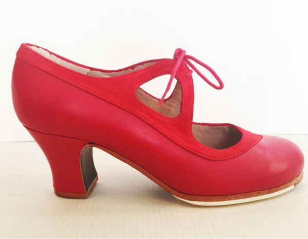 Профессиональные туфли фламенко Begona Cervera Candor (кожа, красные)
